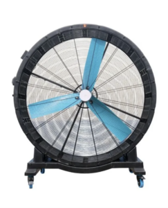 Ventilador Industrial Piso Extractor 600w 38000m3 / 1.25 M 50hz Negro Azul Acero 3