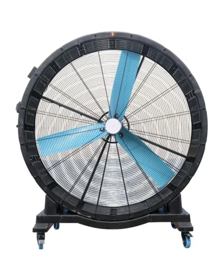 Ventilador Industrial Piso Extractor 600w 38000m3 / 1.25 M 50hz Negro Azul Acero 3