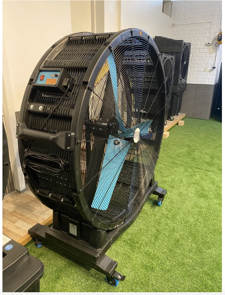 Ventilador Industrial Piso Extractor 600w 38000m3 / 1.25 M 50hz Negro Azul Acero 3 - Imagen 2