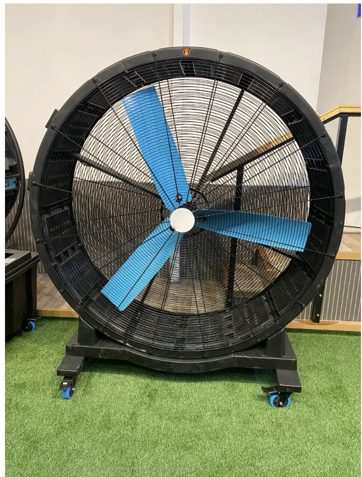 Ventilador Industrial Piso Extractor 600w 38000m3 / 1.25 M 50hz Negro Azul Acero 3 - Imagen 3