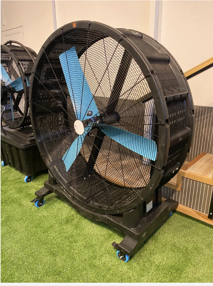 Ventilador Industrial Piso Extractor 600w 38000m3 / 1.25 M 50hz Negro Azul Acero 3 - Imagen 4