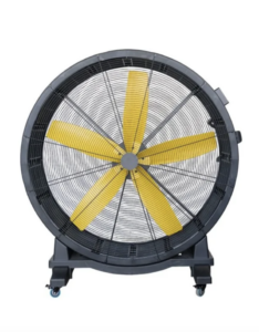 Ventilador Industrial Piso Extractor 750w 52000m3 / 1.5 M 50hz Negro Amarillo Metalico 5