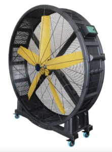 Ventilador Industria Piso Extractor 1100w 74000m3 / 1.8 M 50hz Negro Amarillo Metalico 5