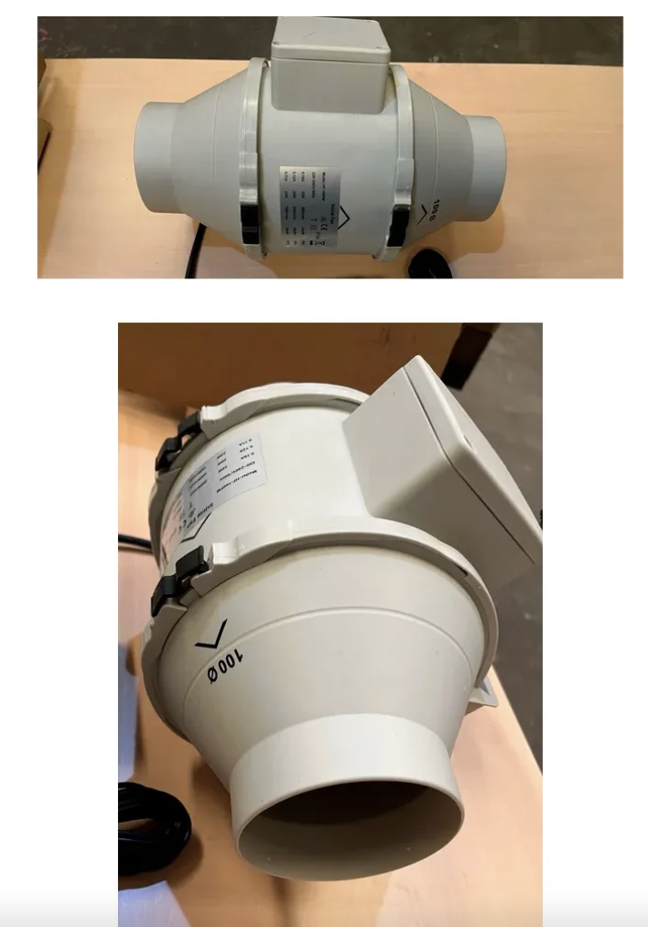 Extractor Aire En Línea Ventilador 10cm 4pulg 26w - Imagen 3